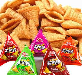三惠尖角脆 五種口味妙脆角，休閑零食新選擇，膨化食品整箱批發指南